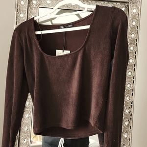 Zara Square neck top NWT